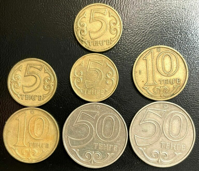 Read more about the article 7 Kazakhstan Coins: 5  10  50 Tenge. 1997-2002