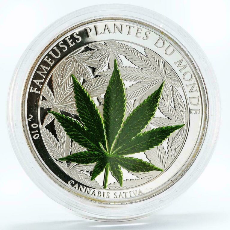 Read more about the article Benin 100 francs Famous World Plants series Cannabis Sativa CuNi coin 2010