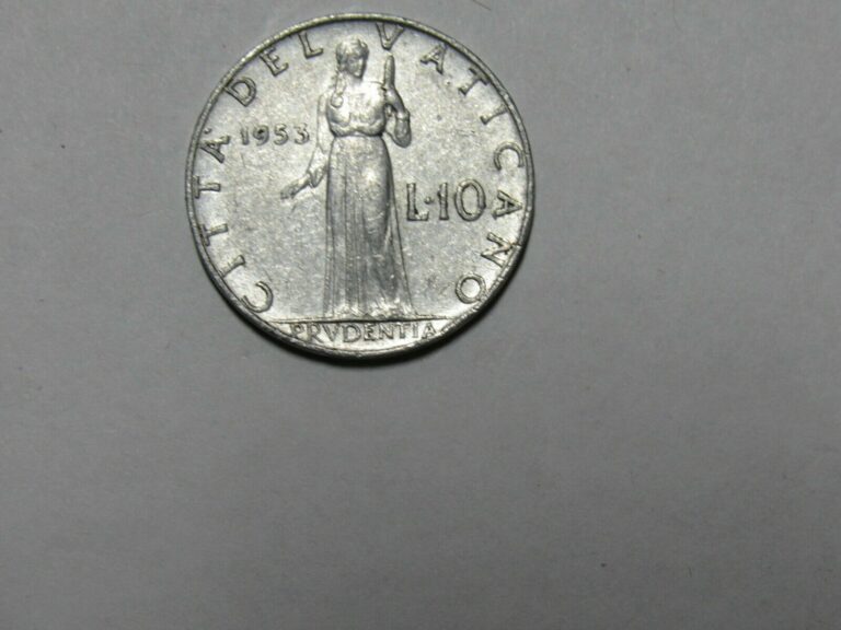 Read more about the article Old Vatican City Coin – 1953 10 Lire – Circulated  spots