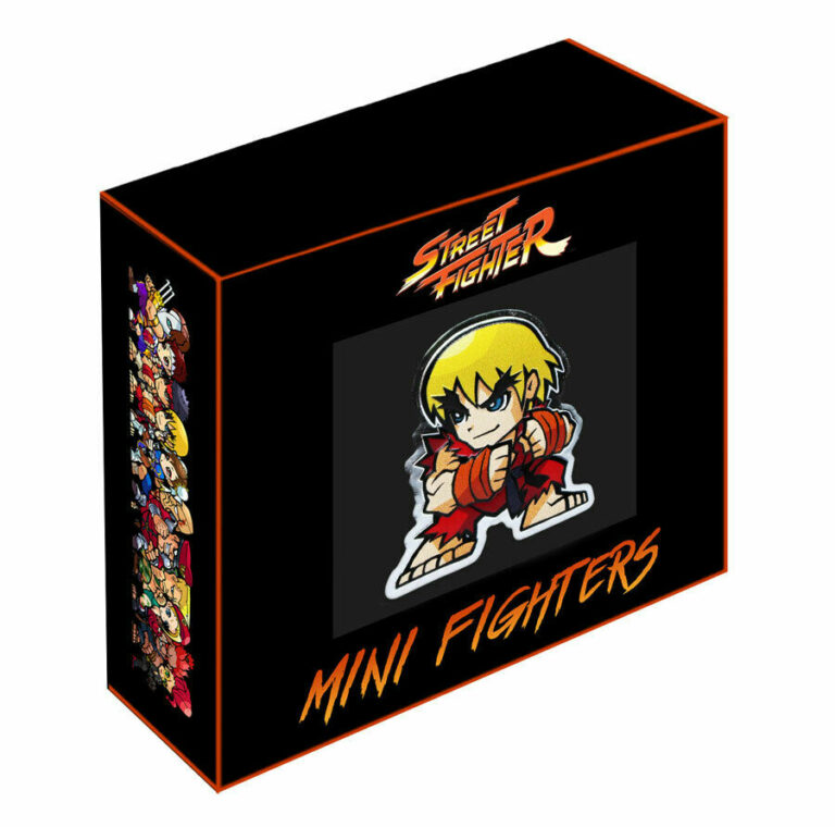 Read more about the article 2021 Fiji Street Fighter Mini Fighters Ken 1 oz Silver Colorized PF $1 Coin OGP