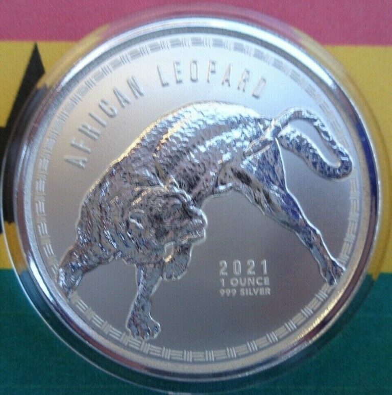 Read more about the article 2021 Ghana AFRICAN LEOPARD silver BU coin .999 fine silver