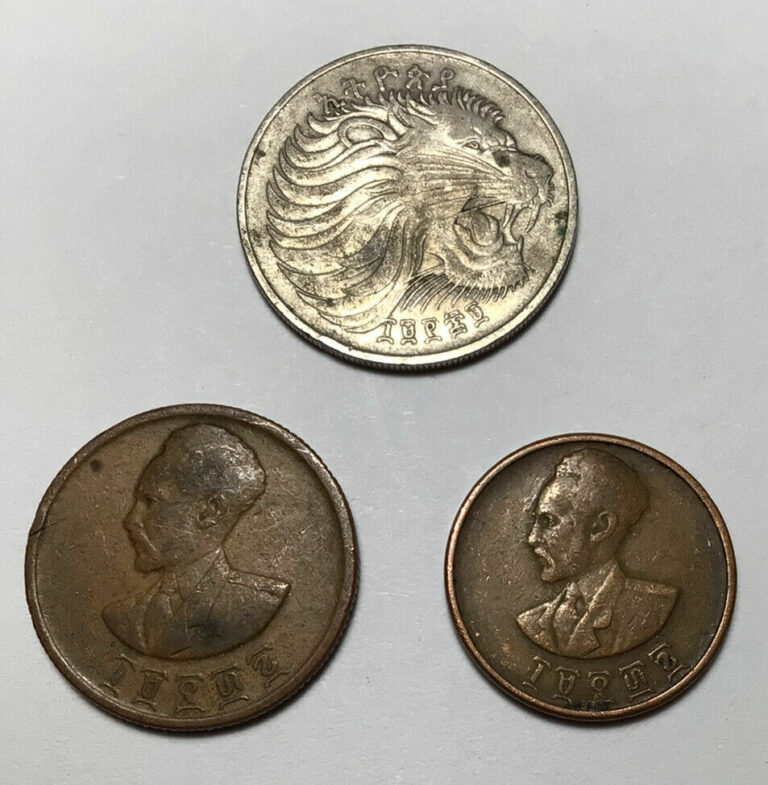 Read more about the article ETHIOPIA LOT OF 3 ETHIOPIAN COINS HAILE SELASSIE SANTEEM 🇪🇹