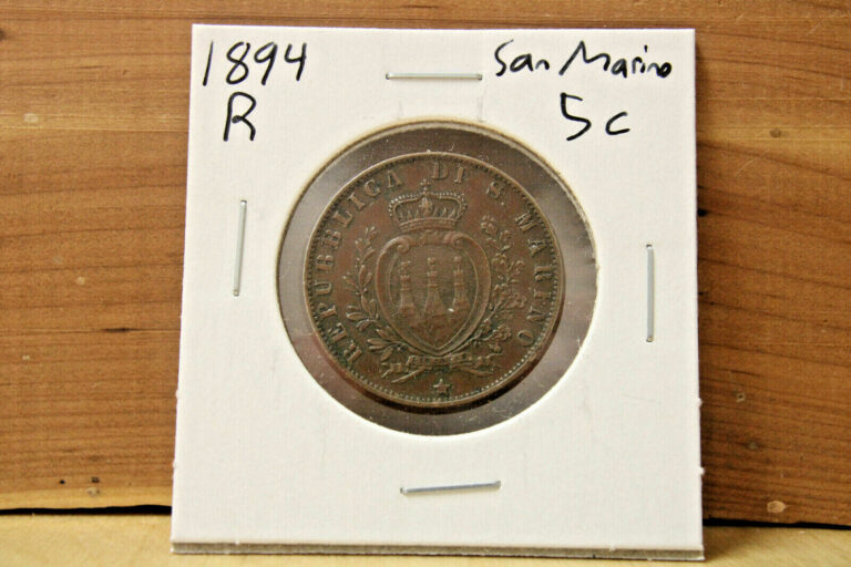 Read more about the article 1894 R San Marino 5 Centesimi Lot T30