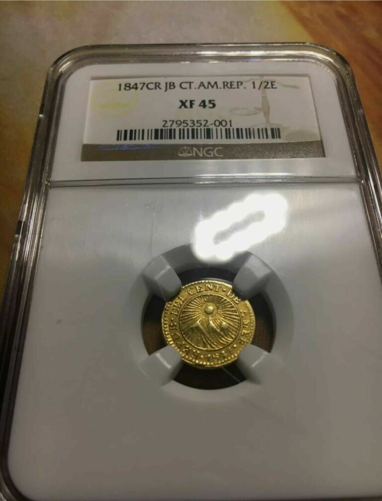 Read more about the article Central American Republic – 1847 – 1/2 Escudo – Costa Rica – XF 45 – NGC