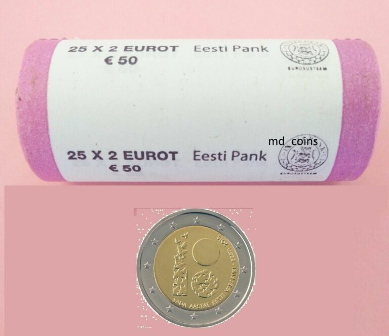 Read more about the article Estonia 2018 2 euro x 25 coins Roll 100th Anniversary – Estonia