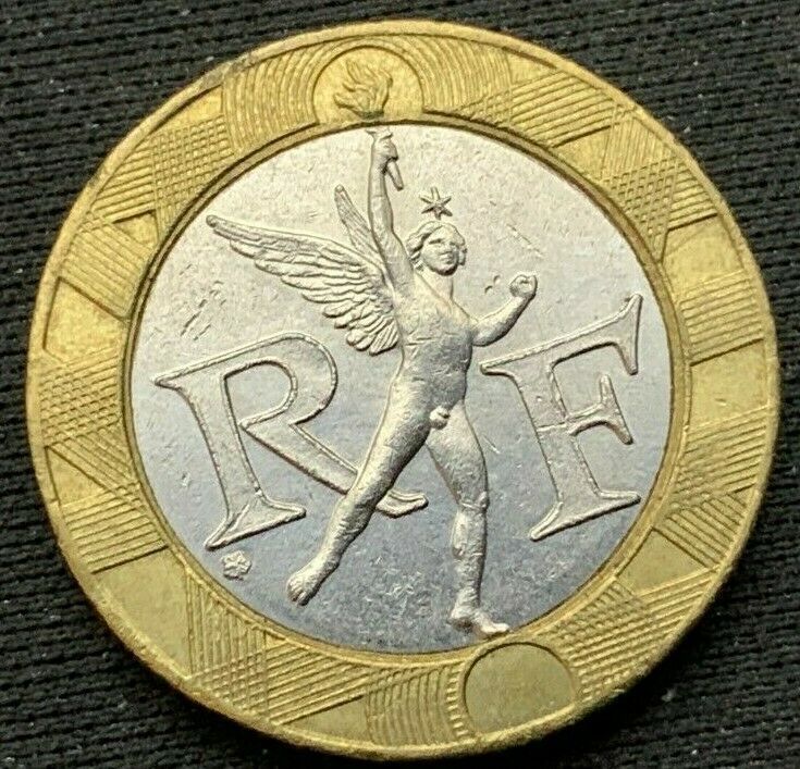 Read more about the article 1992 France    Bi Metallic    10 Francs  XF   Coin     #K259