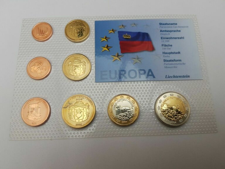 Read more about the article 1 Cent – 2 Euro TRIAL Probe 2004 Excellent Condition Coins set Liechtenstein