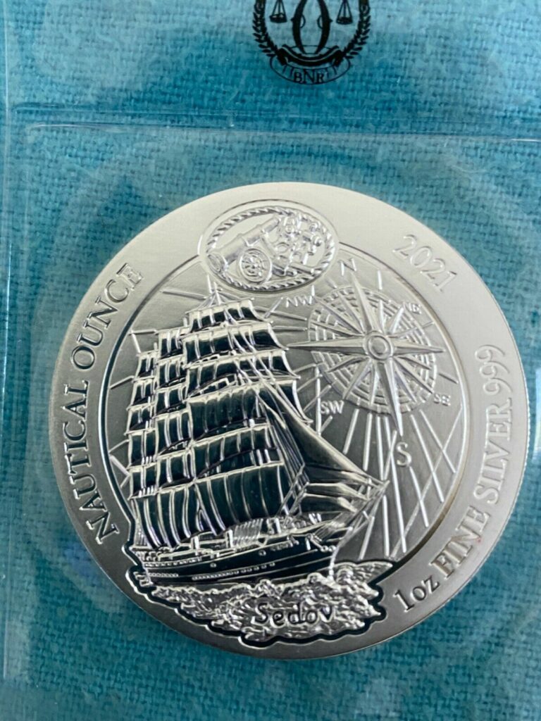 Read more about the article 2021 Rwanda 1oz Silver Nautical Ounce Sedov BU Capsule NEW!