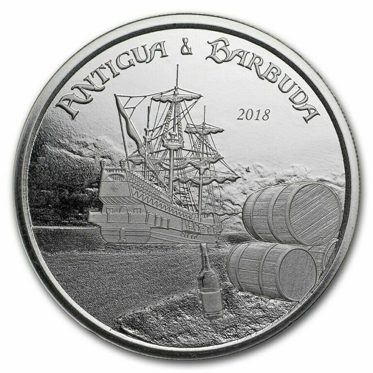 Read more about the article 2018 Antigua and Barbuda 1 oz Silver Rum Runner BU – Mintage only 25K!