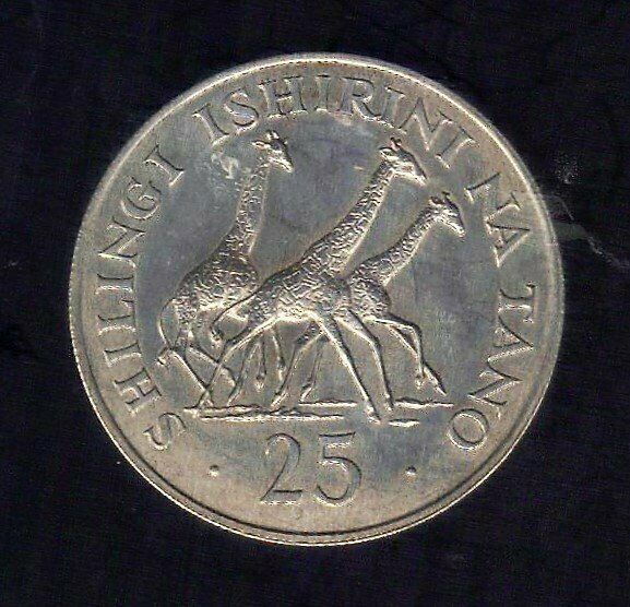 Read more about the article 1974 TANZANIA 25 Shilingi  Southern Giraffe 500 SILVER COIN KM# 9 UNC