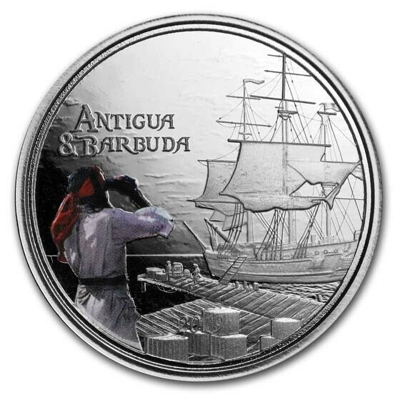 Read more about the article 2019 Antigua and Barbuda 1 oz Silver Rum Runner Proof (Colorized) – SKU#192891