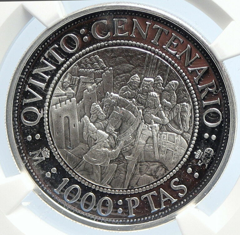 Read more about the article 1989 SPAIN Capture of GRENADA Proof Silver 1000 Pesetas Spanish Coin NGC i105671