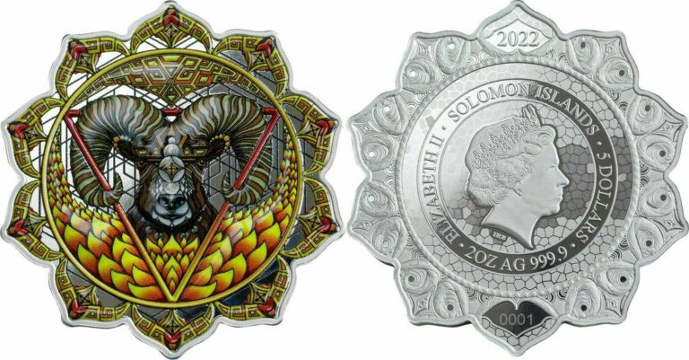 Read more about the article 2022 $5 Solomon Islands Ram of the Chakra Phil Lewis 2oz Silver Coin Pamp Suisse