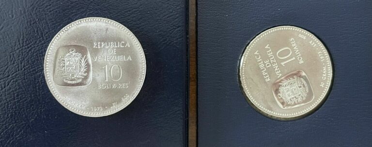Read more about the article 1973 VENEZUELA 2 Silver BU Coins (ERROR and NORMAL )10 Bs  30  CENTENNIAL