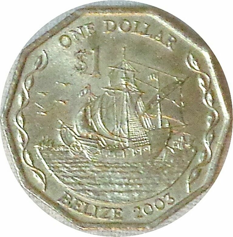 Read more about the article Belize 2003 “Columbus Ships” About Uncirculated $1 Nickel-Brass Coin  KM#99