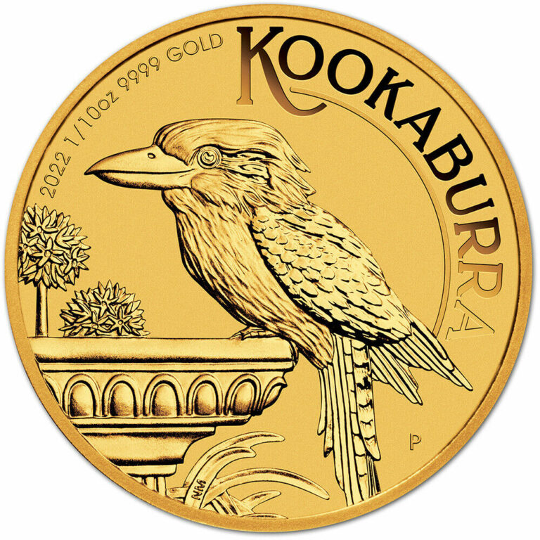 Read more about the article 2022 P Australia Gold Kookaburra 1/10 oz $15 – BU