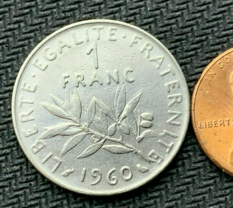 Read more about the article 1960 France 1 Franc Coin  Better Circulated    Owl Privy   World Coin    #B610