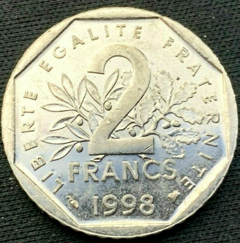 Read more about the article 1998 France 2 Francs coin BU  High Grade World Coin     #K945