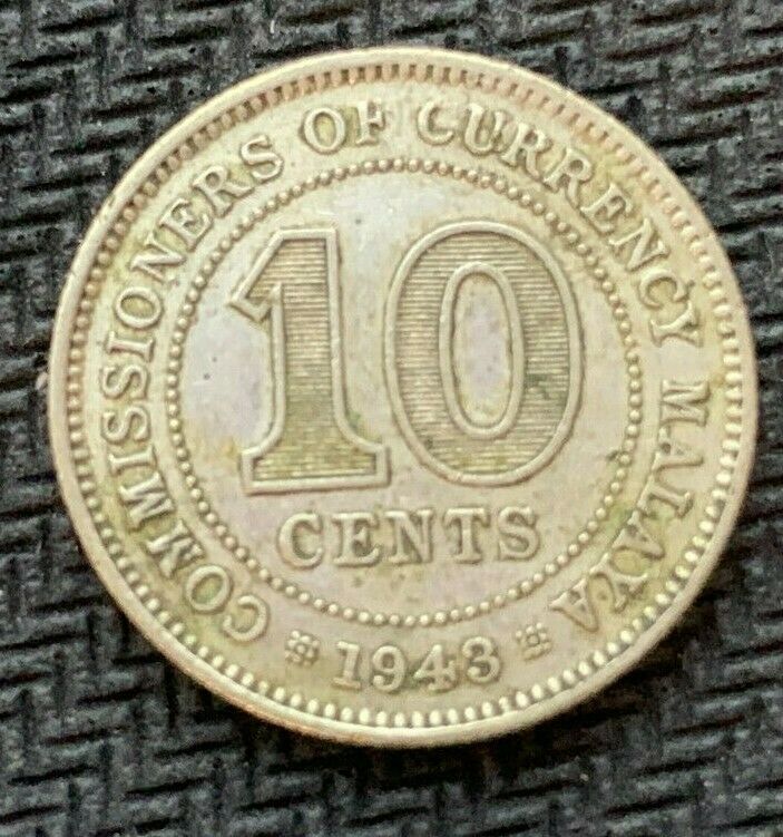 Read more about the article 1943 Malaya British Borneo 10 Cents Coin XF +    Better Grade World Coin   #C856