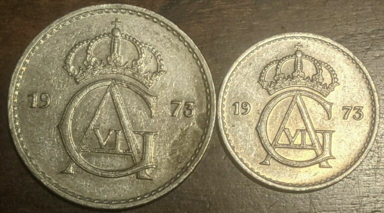 Read more about the article Sweden 25 and 50 Ore 1973 Coins
