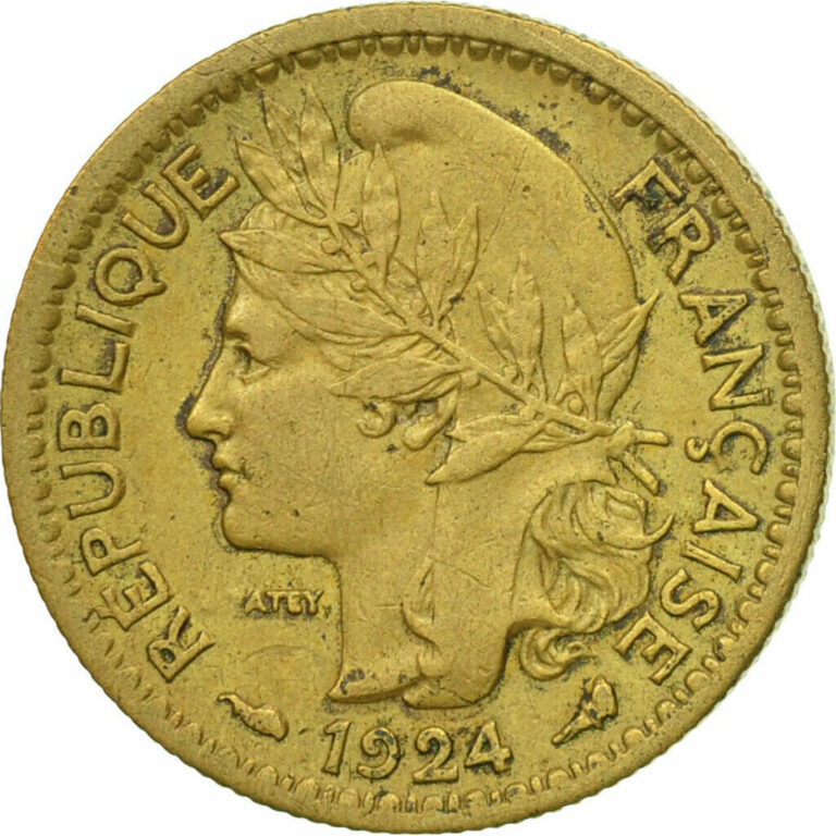 Read more about the article [#434137] Coin  Togo  50 Centimes  1924  Paris  EF  Aluminum-Bronze  KM:1