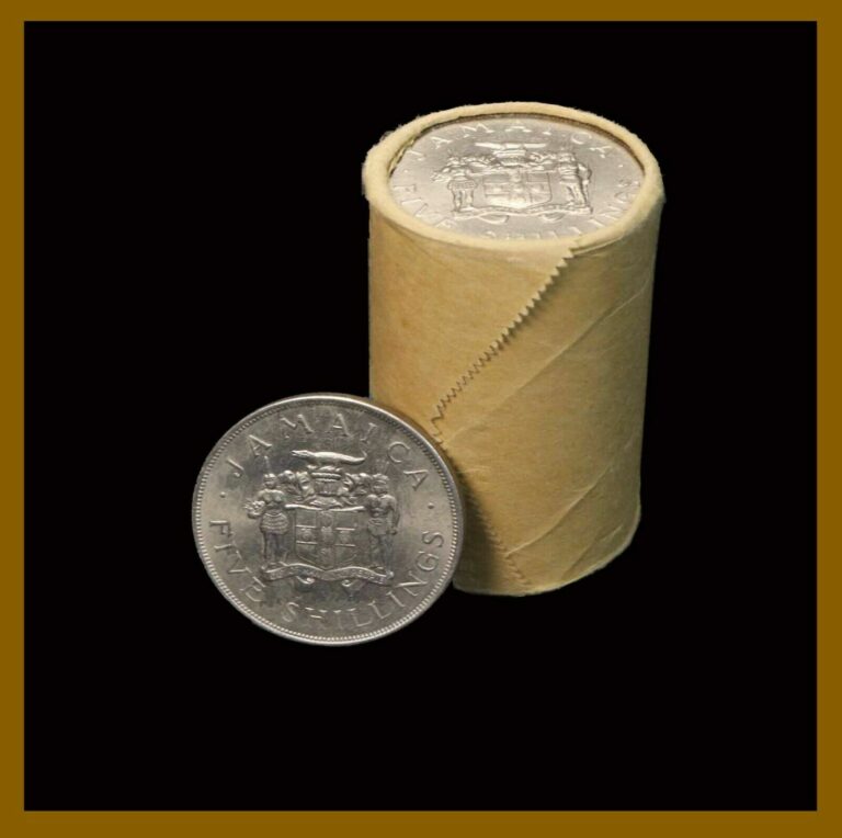 Read more about the article Jamaica 5 Shillings Bank Original Coin Roll  1966 KM# 40 Commonwealth Games Unc