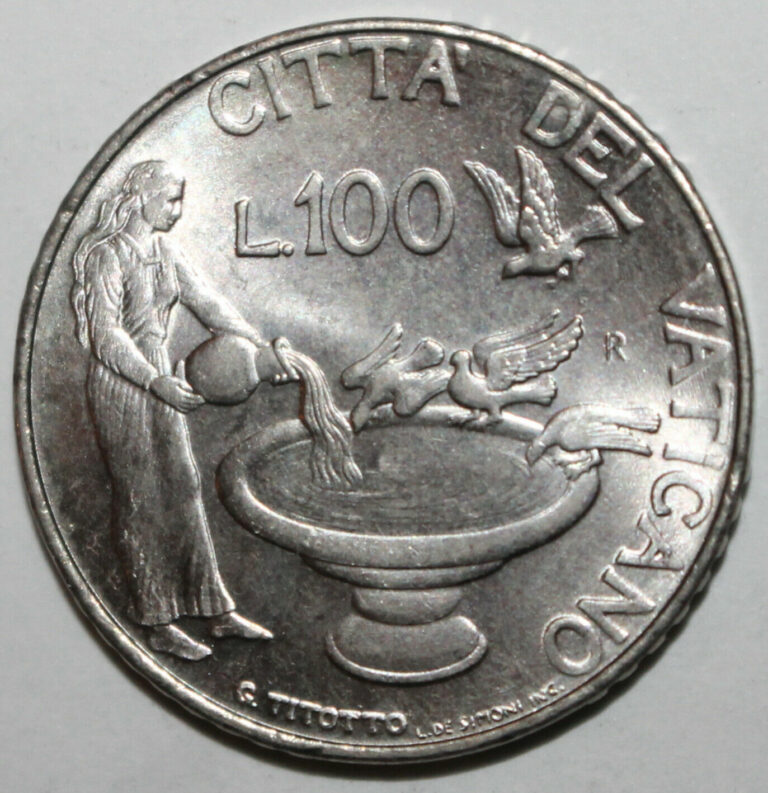 Read more about the article Vatican City 100 Lire Coin 1997 R XIX KM# 283 Pope John Paul II One Hundred