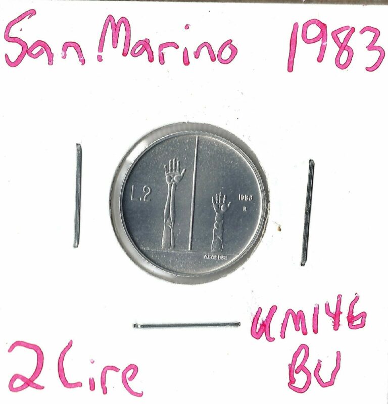 Read more about the article Coin San Marino 2 Lire 1983 KM146  combined shipping