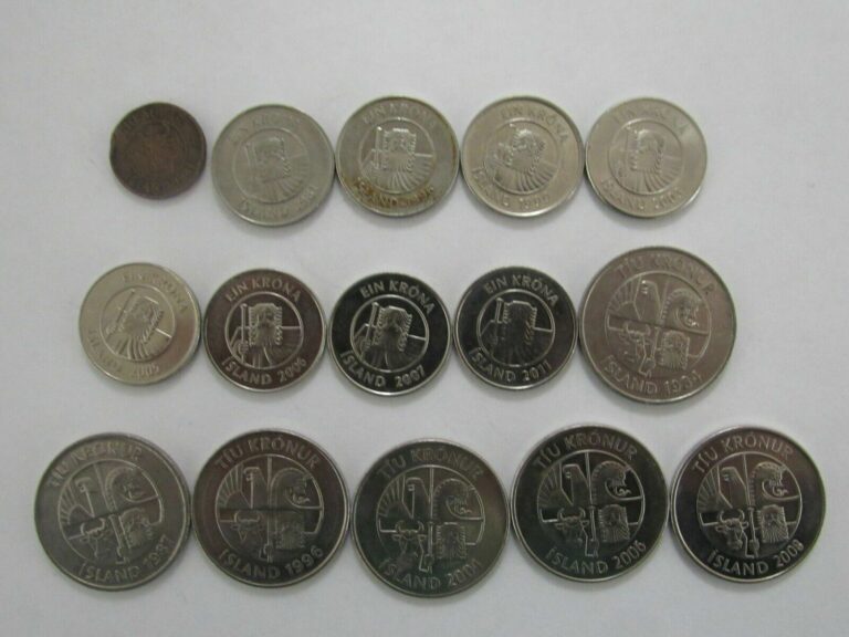 Read more about the article Lot of 15 Different Iceland Coins – 1981 to 2011 – Circulated