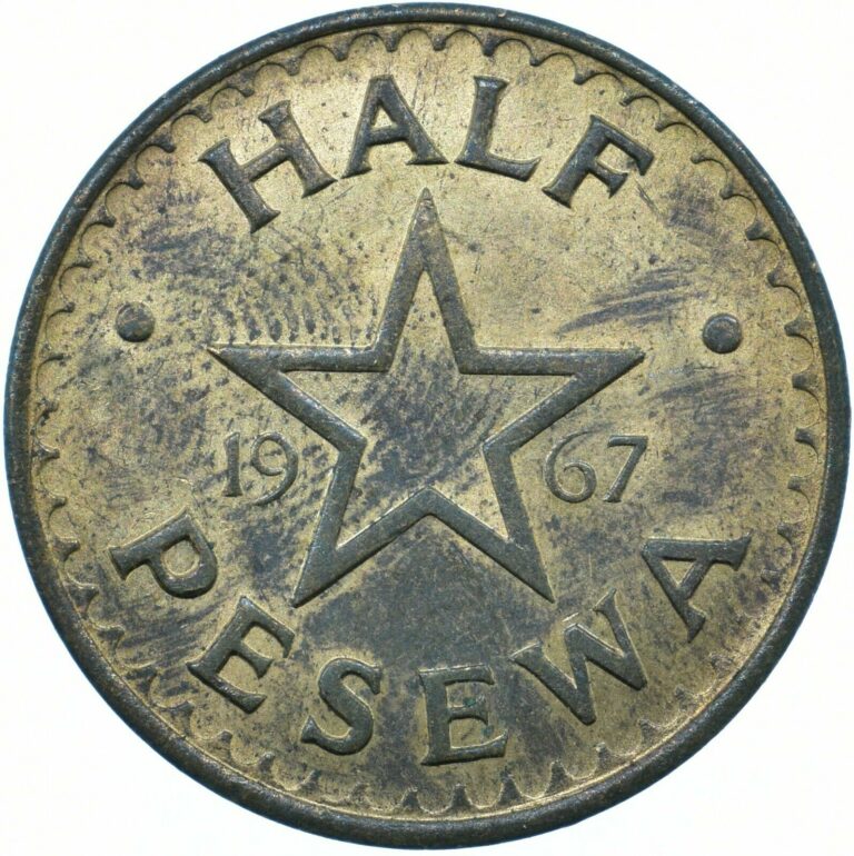 Read more about the article COIN / GHANA 1967 / HALF PESEWA UNC MINT LUSTRE     #WT23655