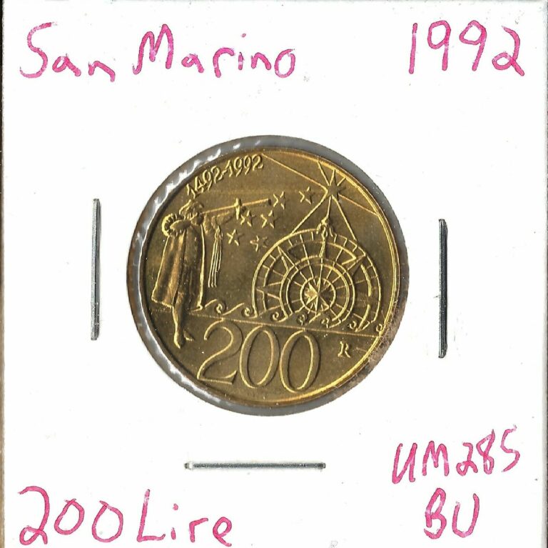 Read more about the article Coin San Marino 200 Lire 1992 KM285  combined shipping