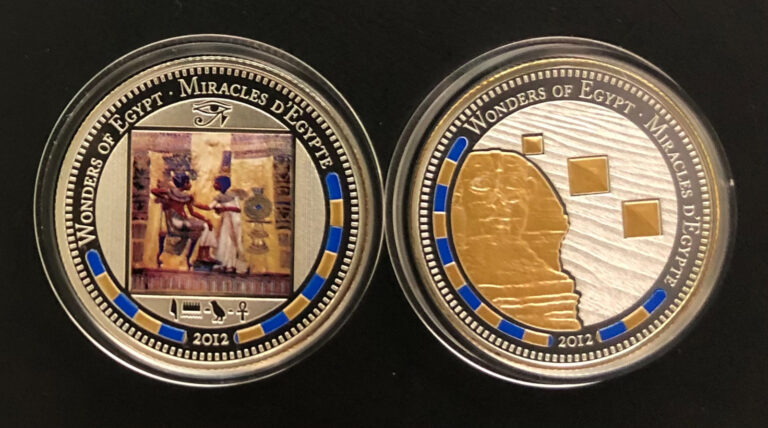 Read more about the article Benin Set of 2 Silver Coins 1000 Francs 2012 Egypt No Box No Certificate