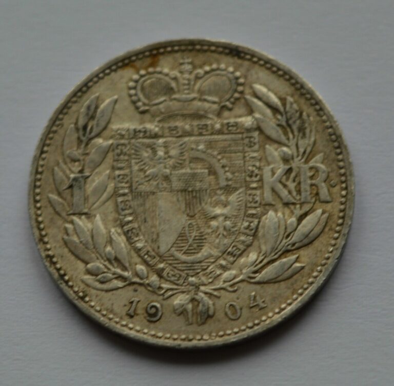 Read more about the article 1904 Liechtenstein 1 Krone Johann II Silver coin