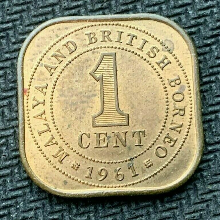 Read more about the article 1961 Malaya 1 Cent Coin BU UNC  British Borneo   High Grade World Coin     #C966