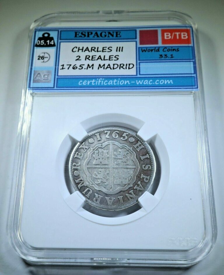 Read more about the article 1765 Spanish Silver 2 Reales Antique 1700s Colonial Cross Pirate Treasure Coin
