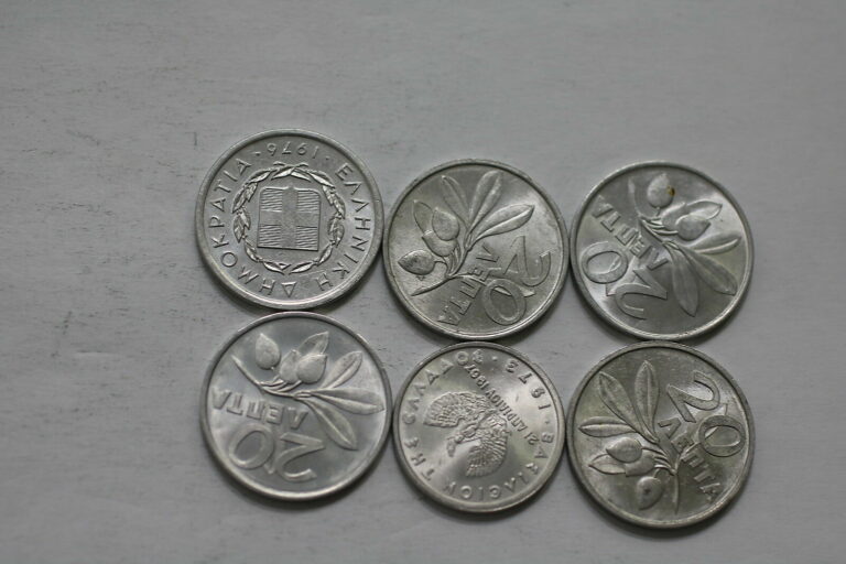 Read more about the article GREECE 6 ALUMINIUM COINS MOST IN HIGH GRADE A98 LLL32