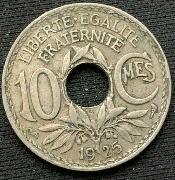 Read more about the article 1925 France 10 Centimes Coin XF    Cornucopia and Torch Privy Marks      #K249