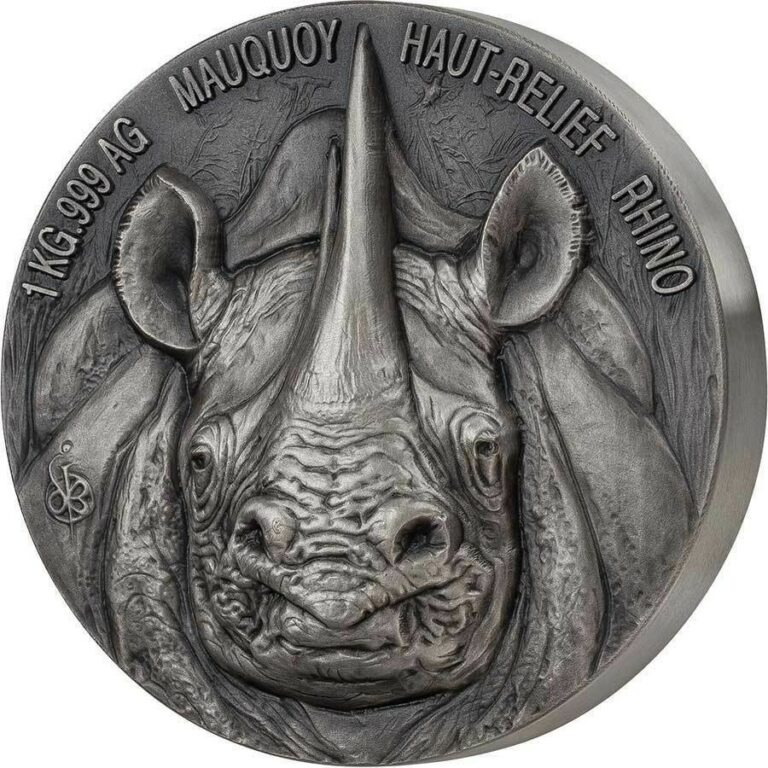 Read more about the article Ivory Coast (2019) Big 5 Series (Rhino) 5oz silver coin (CFA 5000 Francs)