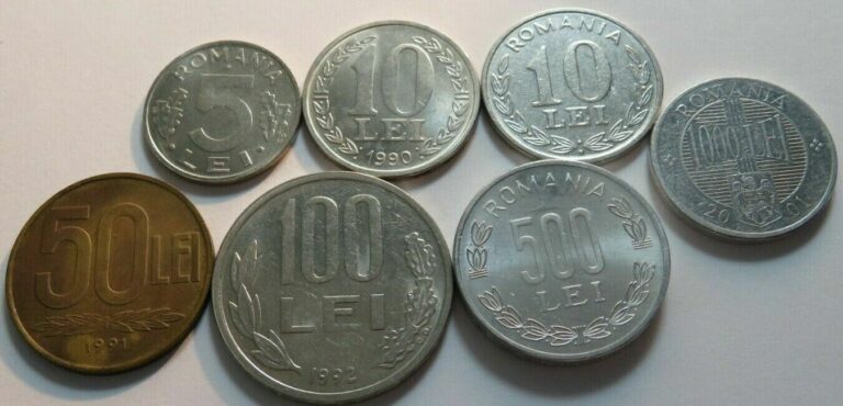 Read more about the article Romania Republic Group of 7 Minor Coins 1992-2001
