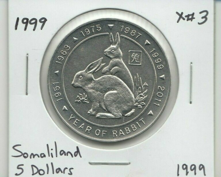 Read more about the article Republic of Somaliland 1999 Year of the Rabbit $5 Coin