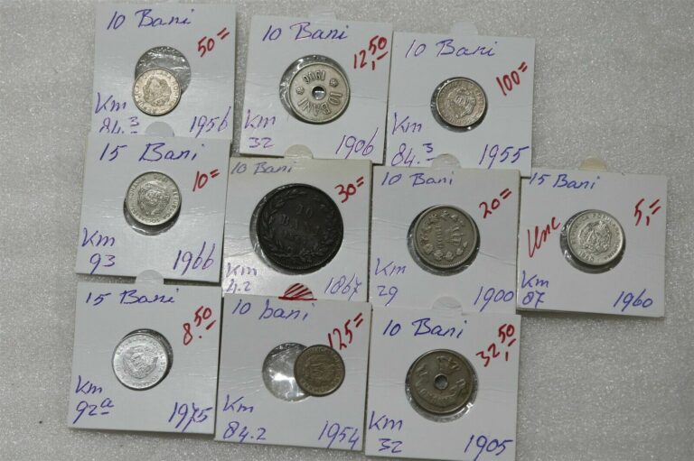 Read more about the article ROMANIA 10 BANI – 10 COINS COLLECTION B38 J27
