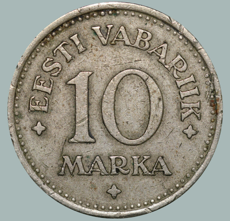 Read more about the article 1925 Estonia Coin Nickel Bronze Coinage Rare 10 Marka KM#4 #EST1281