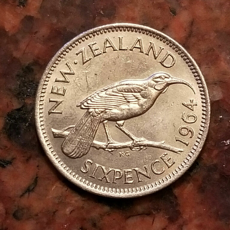 Read more about the article 1964 NEW ZEALAND SIX PENCE COIN – #A7160