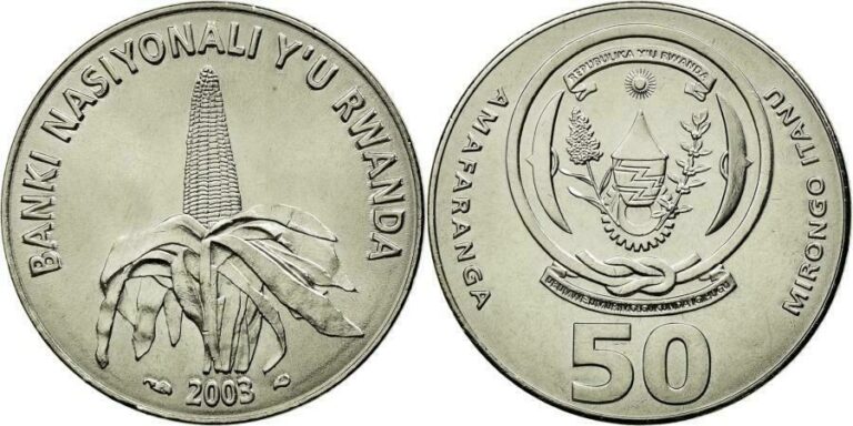 Read more about the article RWANDA: 5-PIECE UNCIRCULATED CURRENT COIN SET  1 TO 100 FRANCS