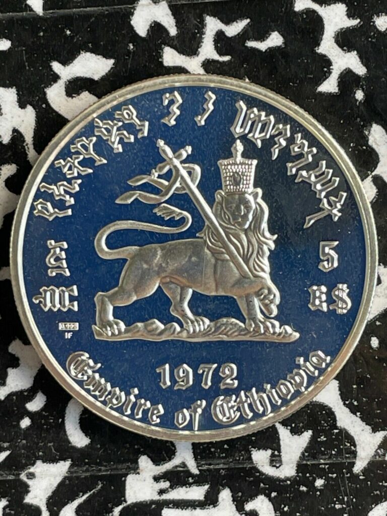 Read more about the article 1972 Ethiopia 5 Birr Lot#W0344 Large Silver Coin! Proof!