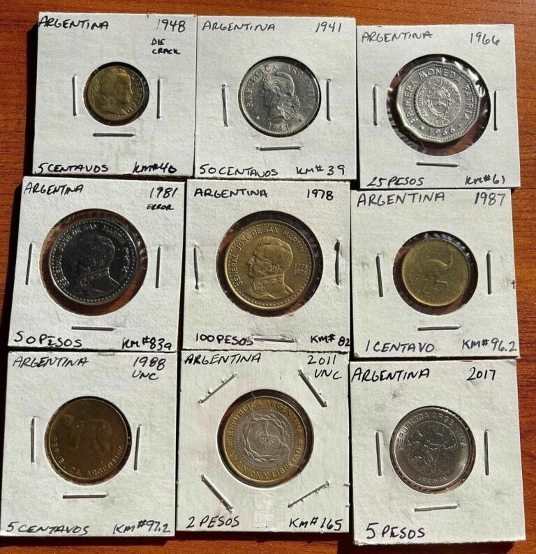 Read more about the article Argentina – Lot Of 9 Coins