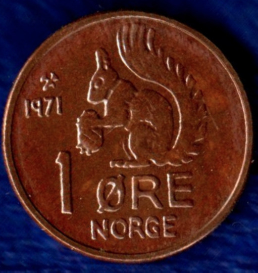 Read more about the article Squirrel Coin! Norway 1 ore  random 1950’s – 1970’s  make into ear rings