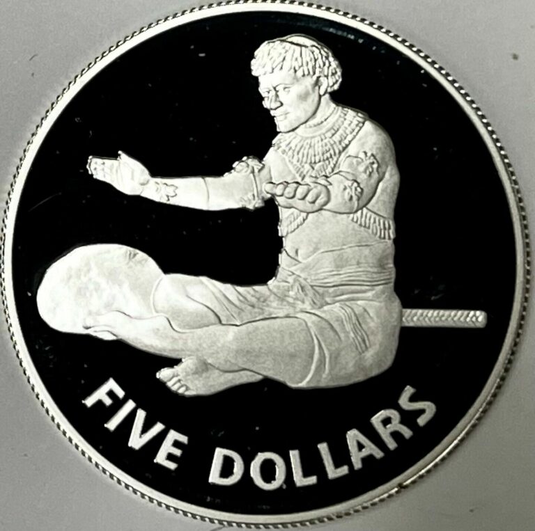 Read more about the article KIRIBATI – Independence – 5 Dollars 1979 – Km-8a – GEM Proof Silver Coin