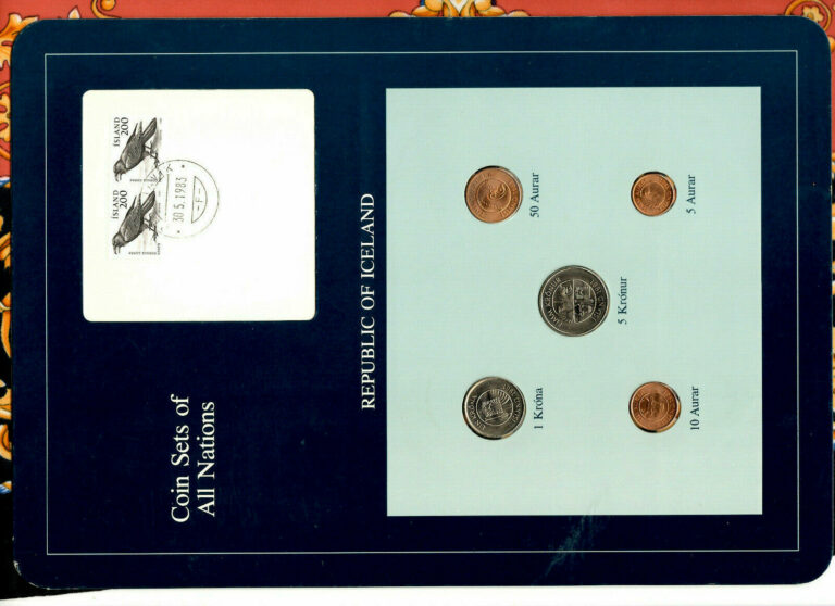 Read more about the article Coin Sets of All Nations Iceland 1 5 krona 5 10 50 Aurar 1981 UNC 2-200