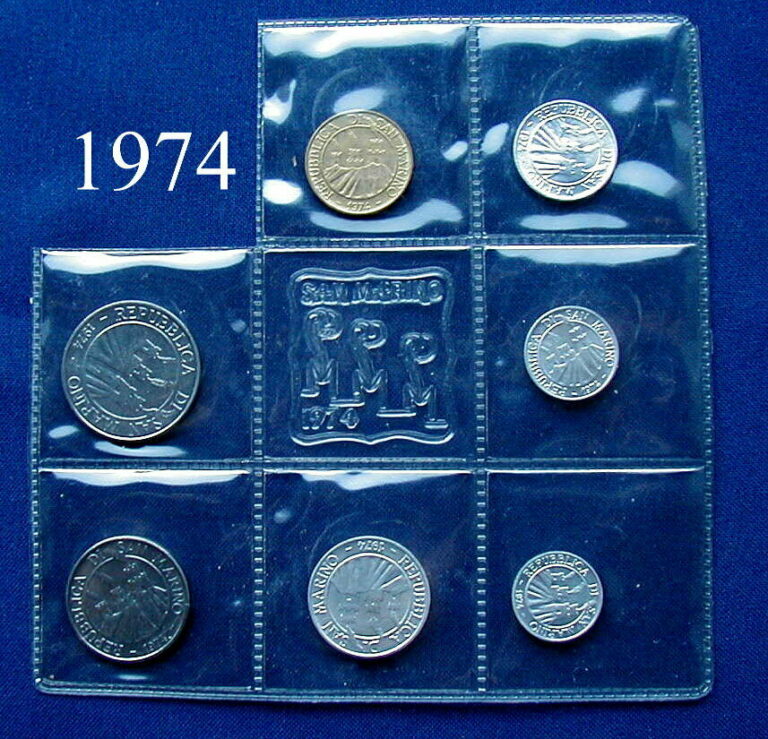 Read more about the article 1974 SAN MARINO (Italy) complete set 7 COINS UNC without silver